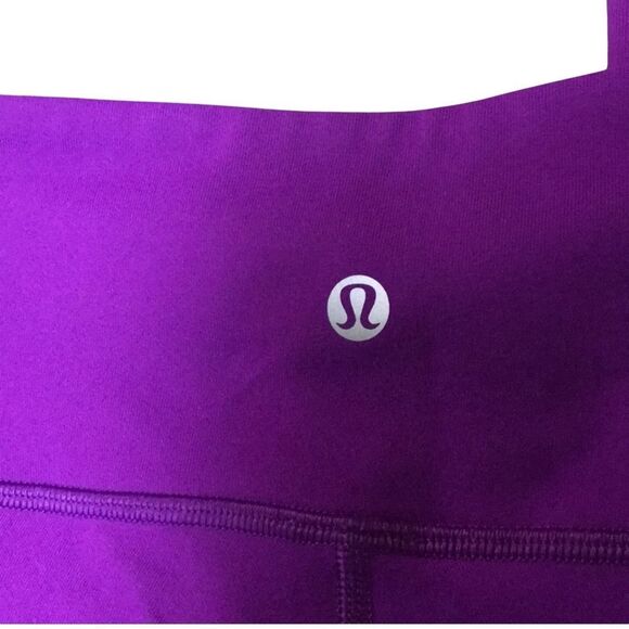 Lululemon Wunder Under Purple Crop Leggings — Size 6 - Picture 8 of 10